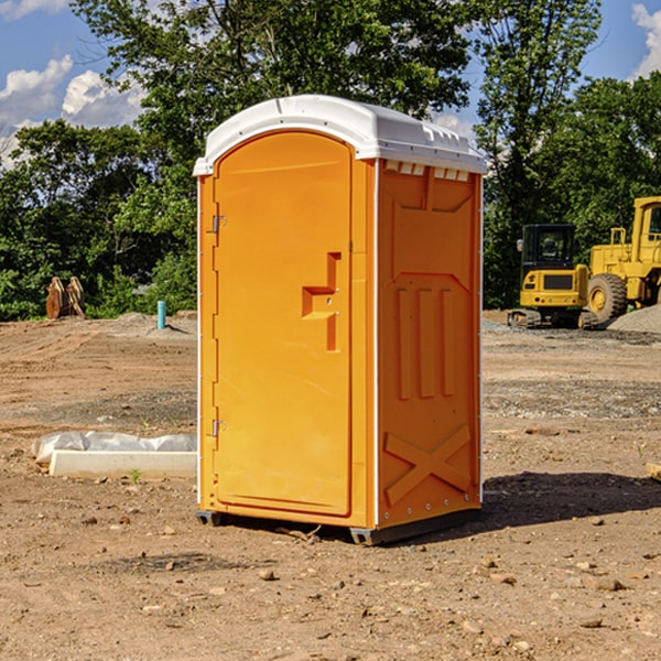 how often are the porta potties cleaned and serviced during a rental period in Rushland